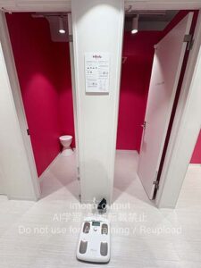 更衣室の間にあるInbody(撮影許可済)